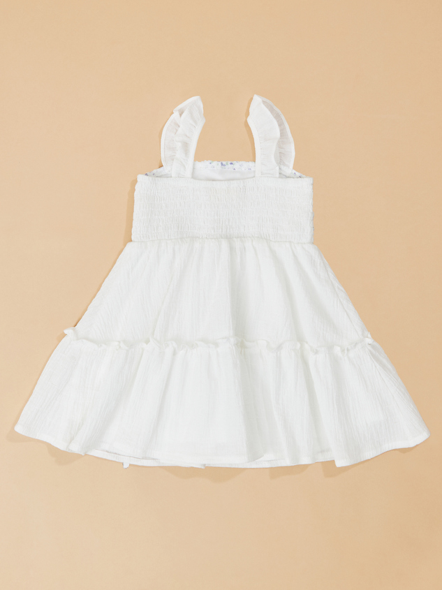 Jessie Embroidered Flutter Dress Detail 4 - ARULA
