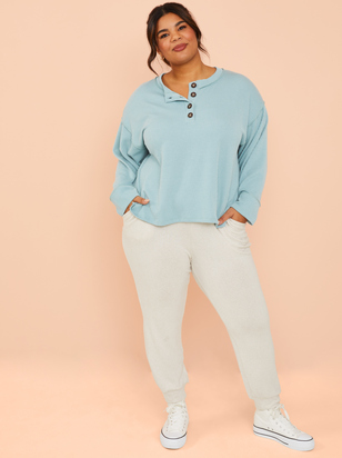On the Coast Ribbed Henley - ARULA