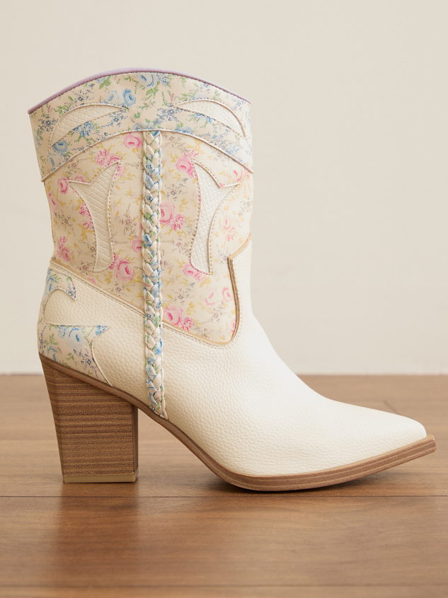 Nell Wide Width Floral Boot - ARULA