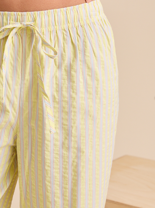 Tawny Striped Boxer Pant Detail 3 - ARULA