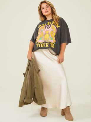 Isabella Satin Midi Skirt - ARULA