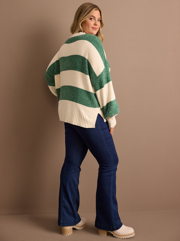 Cali Striped Sweater Detail 4 - ARULA
