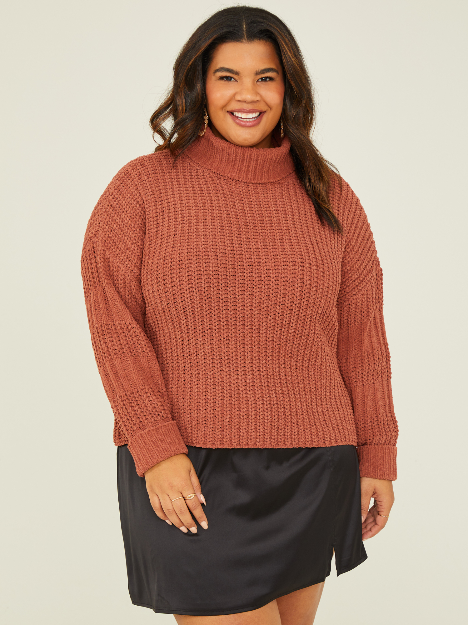 Rust store turtleneck sweater