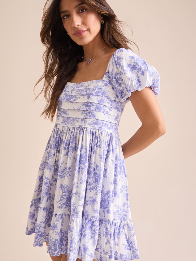 Christie Floral Mini Dress Detail 3 - ARULA