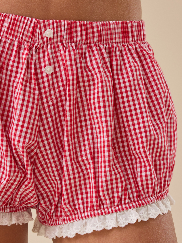 Jenni Gingham Boxer Shorts Detail 3 - ARULA