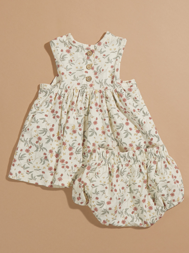 Layla Floral Baby Dress and Bloomer Set by Rylee + Cru Detail 2 - ARULA