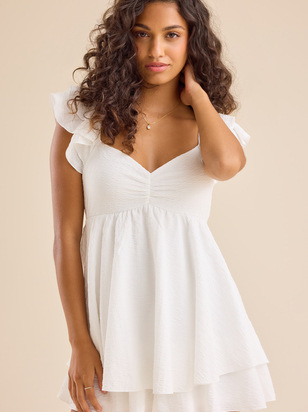 Rachel Flutter Sleeve Romper - ARULA