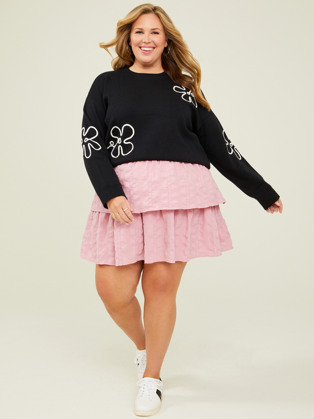 Anna Floral Sweater Detail 2 - ARULA