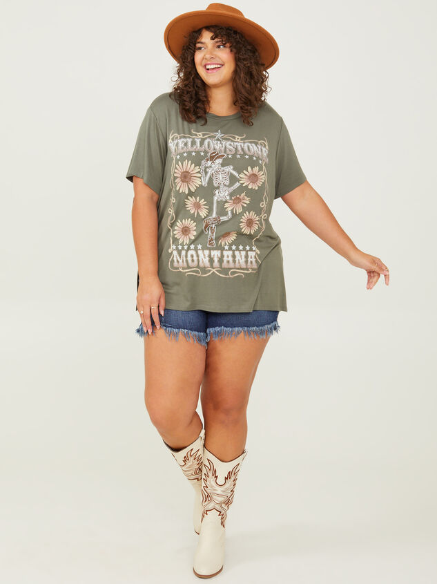 Yellowstone Sunflower Tee Detail 5 - ARULA