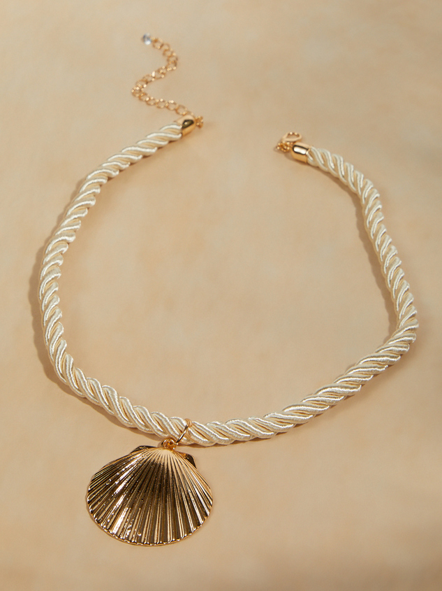 Shell Charm Rope Necklace - ARULA