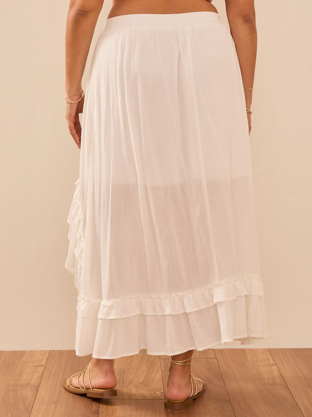 Halla Ruffle Midi Skirt Detail 4 - ARULA