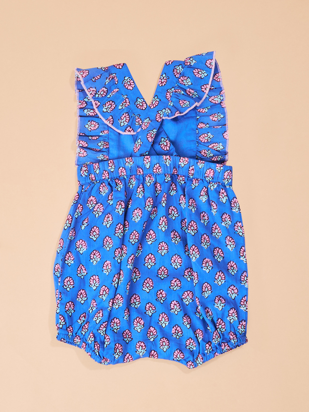 Quinn Ruffle Print Romper Detail 2 - ARULA