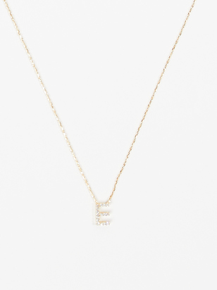 Dainty Monogram Necklace - E - ARULA