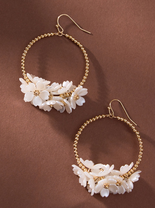 Open Floral Dangle Earrings - ARULA - 