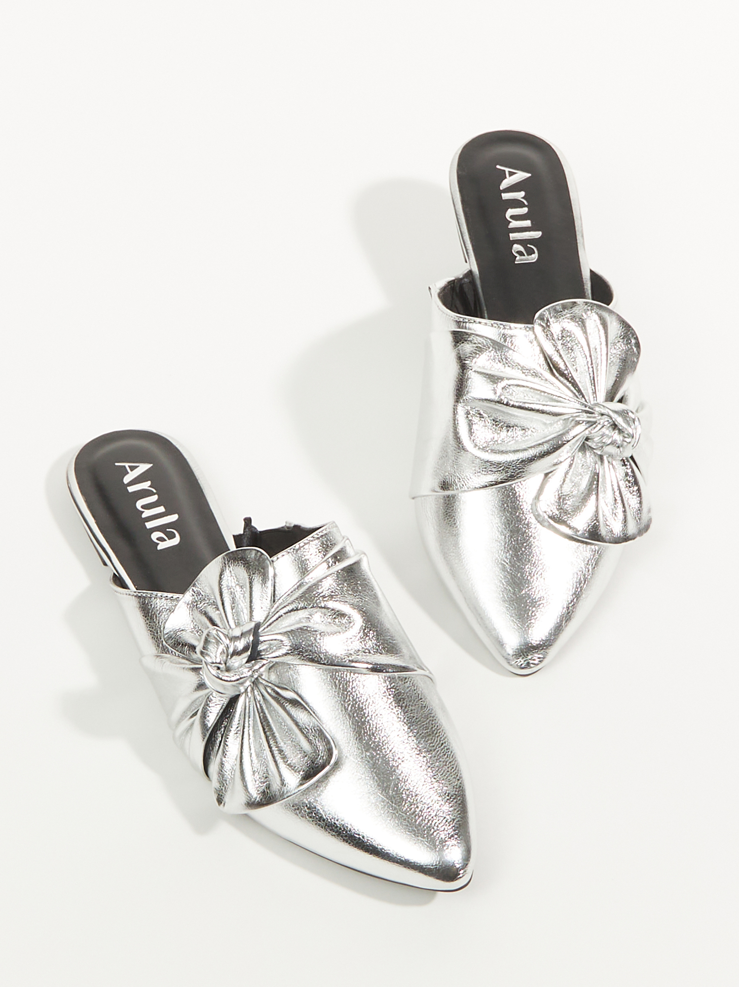 Metallic Wide Width Mules