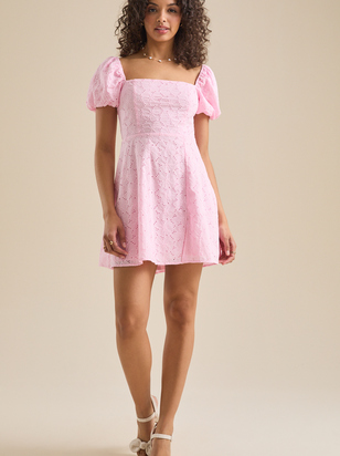 Josie Eyelet Mini Dress - ARULA - 