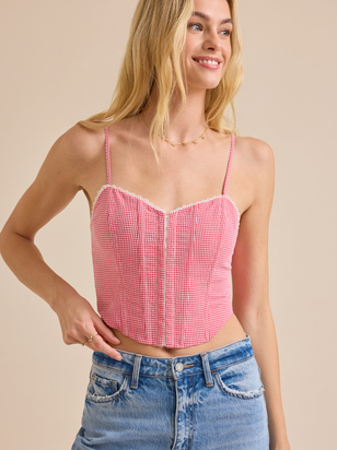 Jordan Gingham Smocked Tank - ARULA - 