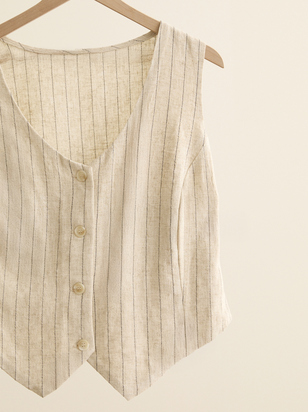Brayden Stripe Linen Top - ARULA