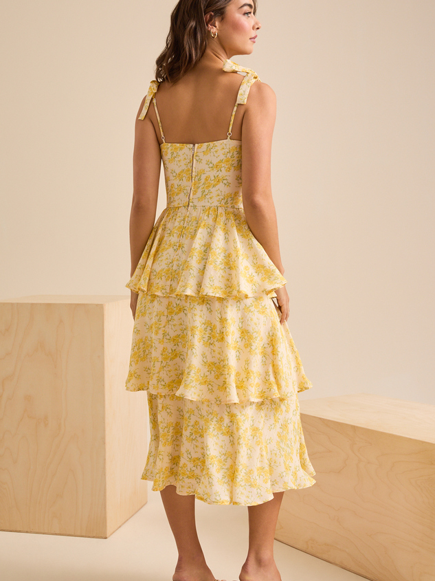 Melina Floral Maxi Dress Detail 4 - ARULA