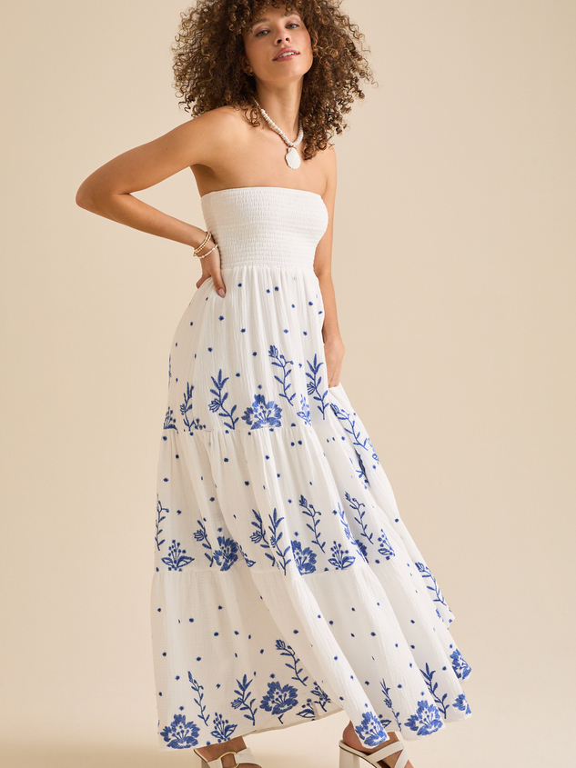 Melanie Strapless Maxi Dress Detail 4 - ARULA