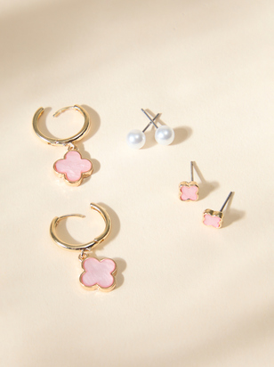 Mini Clover Earring Set - ARULA - 