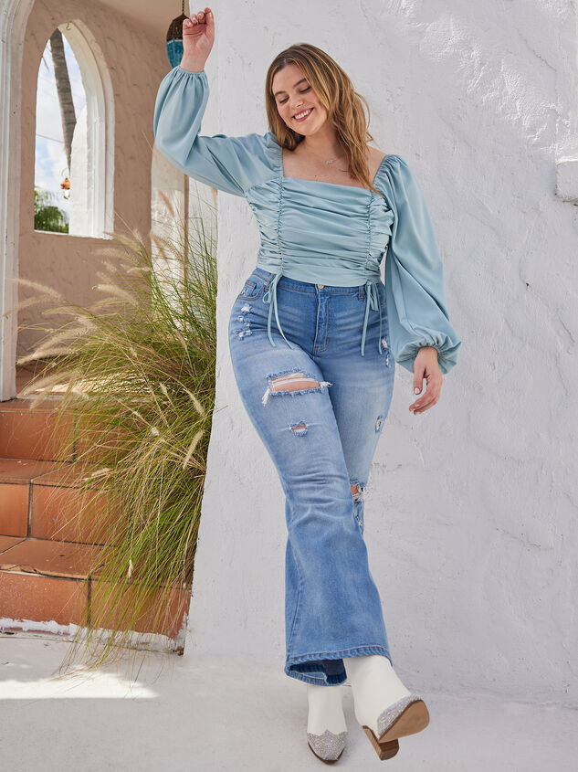 Galveston Flare Jeans Detail 6 - ARULA