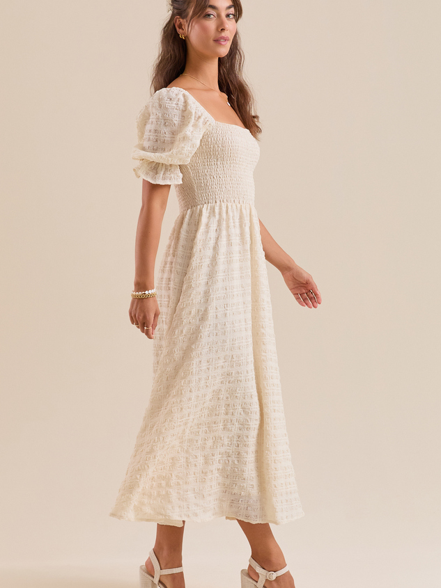 Mylee Textured Midi Dress Detail 3 - ARULA