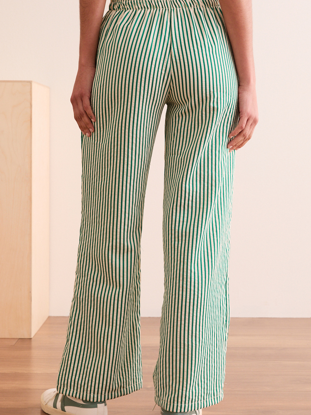 Unwind Striped Lounge Pants Detail 5 - ARULA