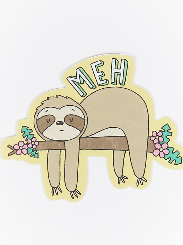 Meh Sloth Sticker Detail 2 - ARULA
