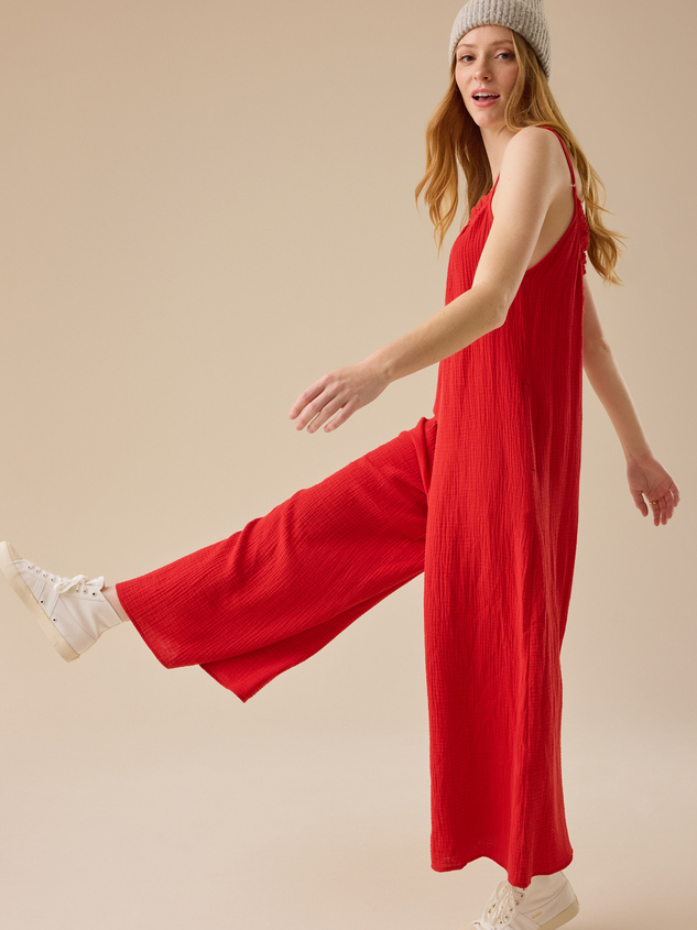 Laurie Gauze Jumpsuit Detail 3 - ARULA
