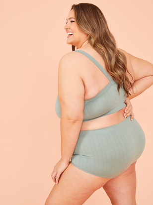 Seamless Cable Knit Boyshort Undie - ARULA