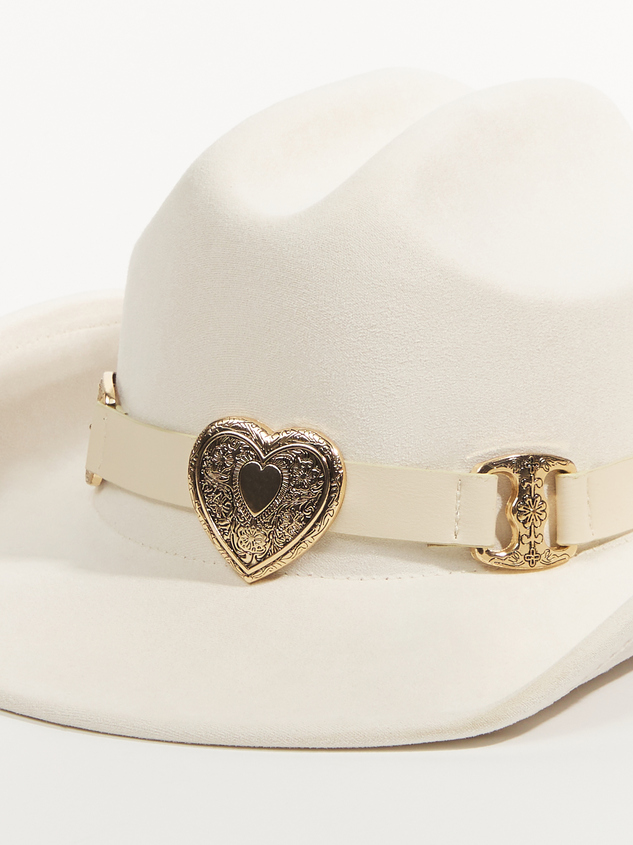 Heart Buckle Cowboy Hat Detail 3 - ARULA