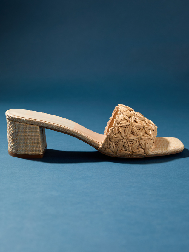 Charlie Raffia Heels Detail 2 - ARULA