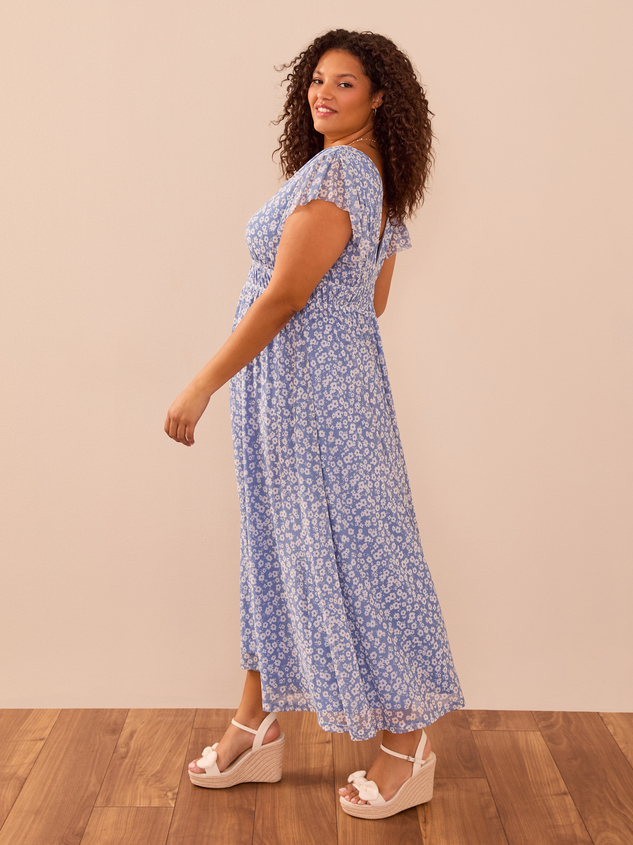 Rachel Floral Maxi Dress Detail 4 - ARULA
