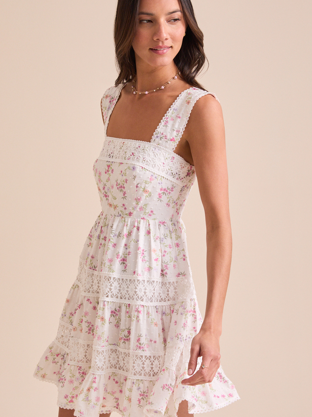 Ella Kate Floral Mini Dress Detail 4 - ARULA