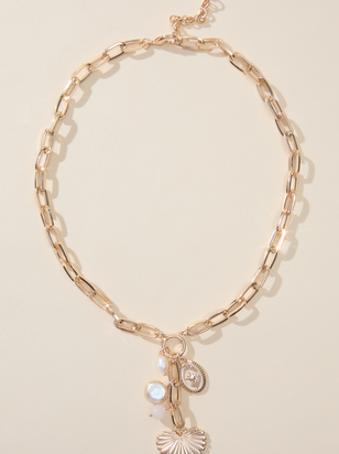 Statement Heart Cluster Charm Necklace - ARULA - 