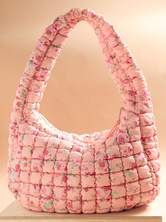 Proficient Floral Quilted Puffer Shoulder Bag Detail 4 - ARULA