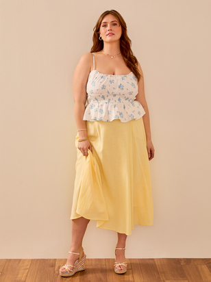 Stephanie Floral Clip Dot Tank - ARULA