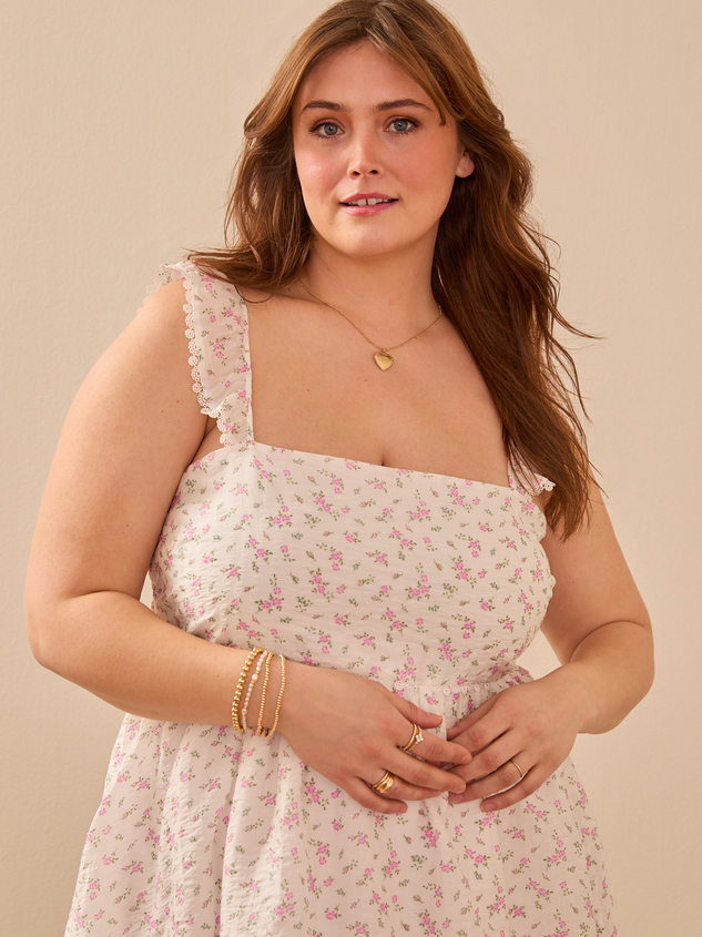 Ariana Ruffle Mini Dress Detail 4 - ARULA