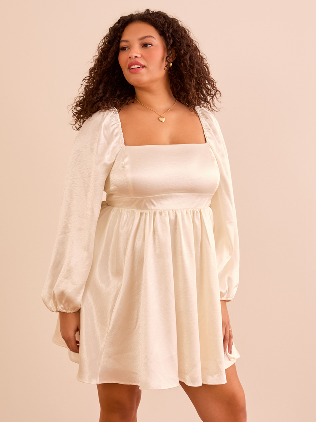 Aaliyah Satin Mini Dress Detail 3 - ARULA