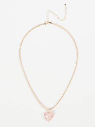 Glass Heart Rope Necklace - ARULA