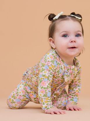 Kate Floral Ruffle Footie - ARULA - 