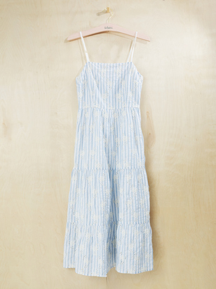 Serena Embroidered Stripe Mama Maxi Dress - ARULA