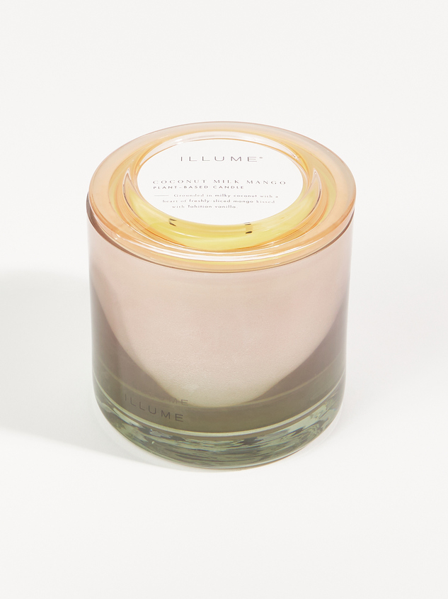Coconut Milk Mango Glass Candle Detail 3 - ARULA