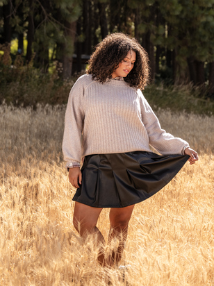 Marilyn Vegan Leather Skirt - ARULA