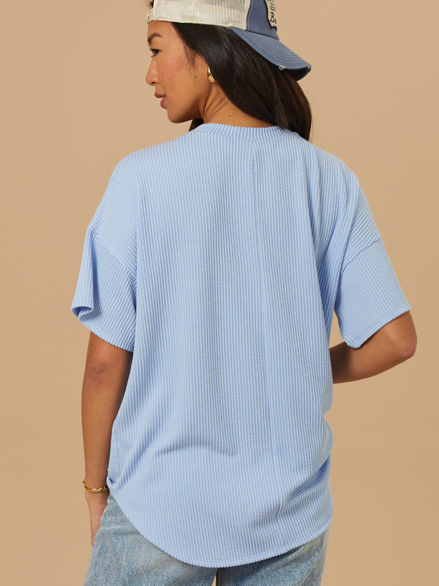 Alessia Ribbed Tunic Top Detail 4 - ARULA