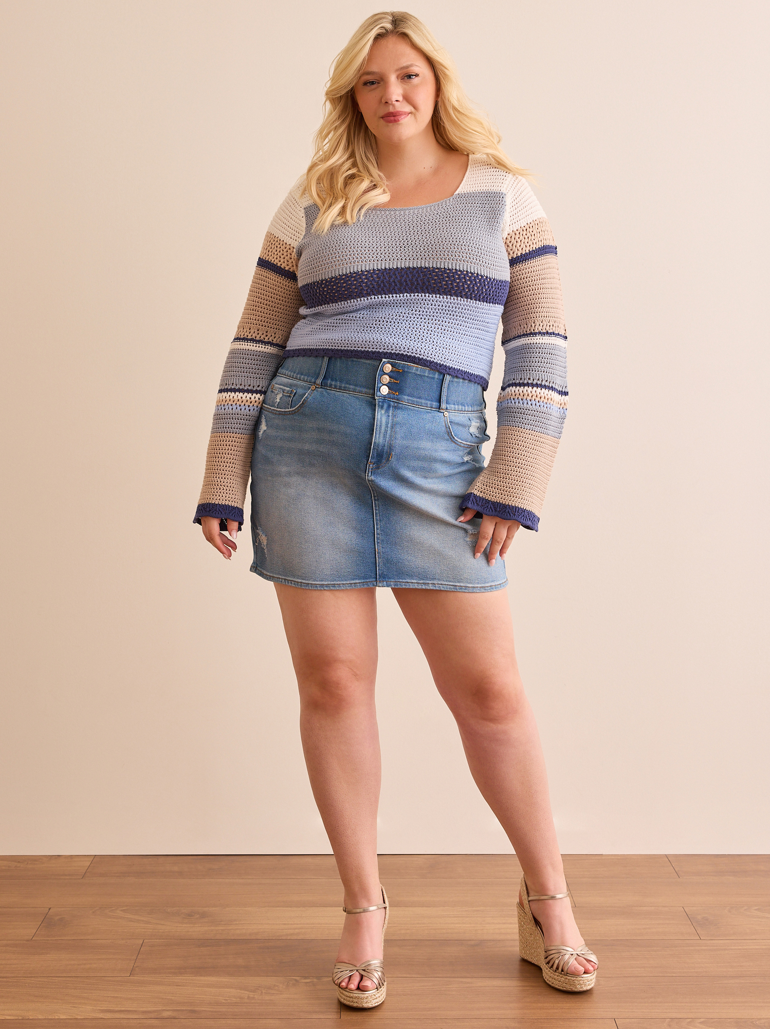 Denim mini skirt size 00 outlet