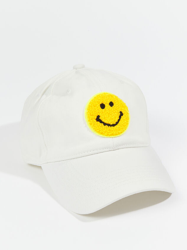 Smiley Baseball Hat Detail 1 - ARULA