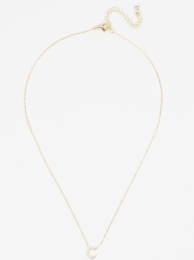 Dainty Monogram Necklace - C - ARULA