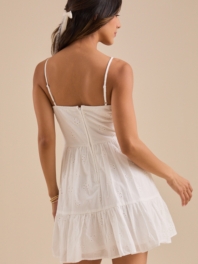 Emberlynn Eyelet Mini Dress Detail 4 - ARULA